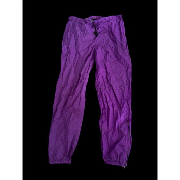 Vtg Mens PATAGONIA Purple Windbreaker Ankle Zip Packable Jogger Pants Gorpcore L - Picture 1 of 8